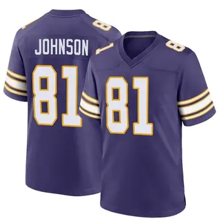 Men's Nike Bisi Johnson Purple Minnesota Vikings Game Jersey