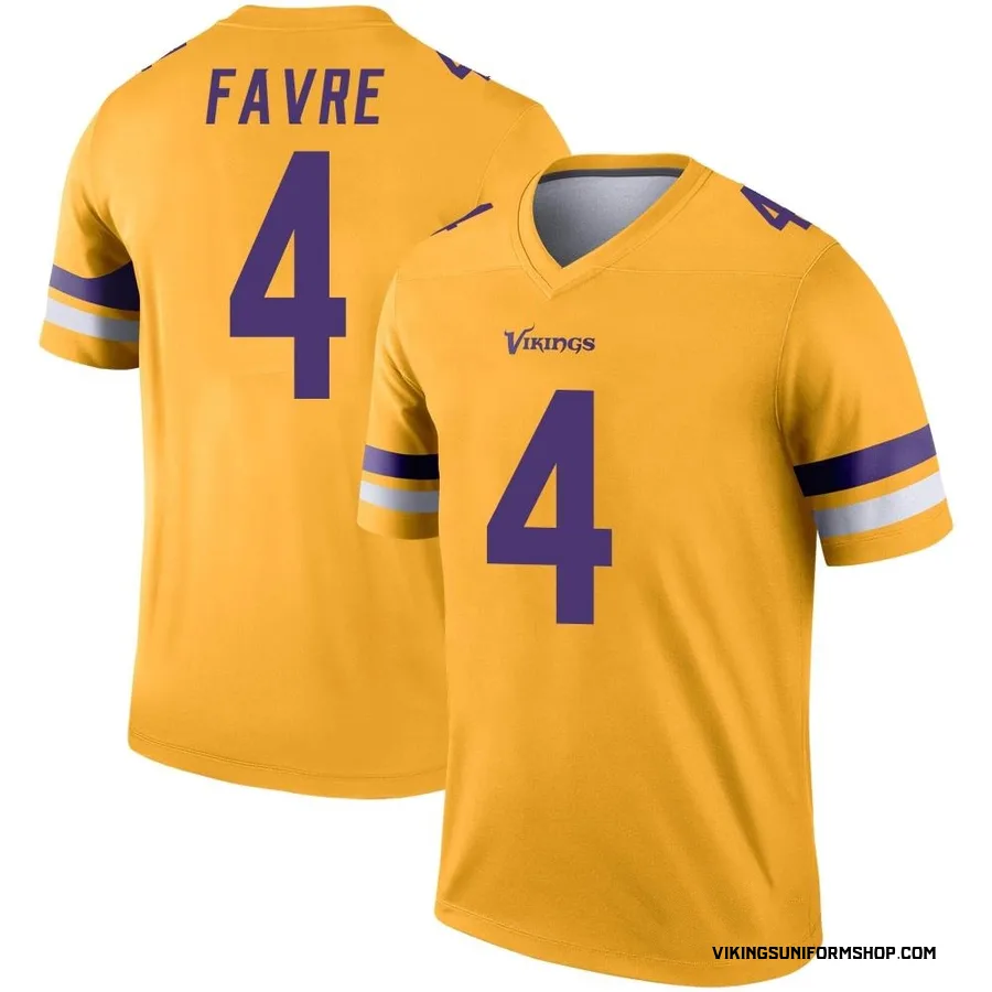 Brett Favre Minnesota Vikings Youth Legend Inverted Nike Jersey Gold