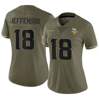 Youth Nike Justin Jefferson Olive Minnesota Vikings 2022 Salute To Service  Player Limited Jersey