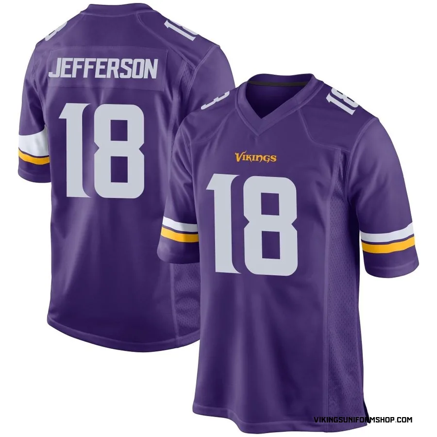 Nike Youth Minnesota Vikings Justin Jefferson #18 Purple Game Jersey